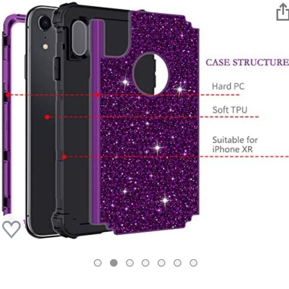 📱LONTECT iPhone XR Case💜 Shiny Purple - Picture 10 of 11